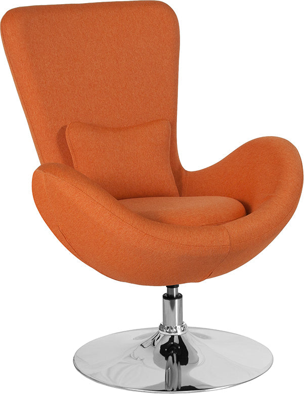 Orange Fabric Egg Series Chair CH-162430-OR-FAB-GG