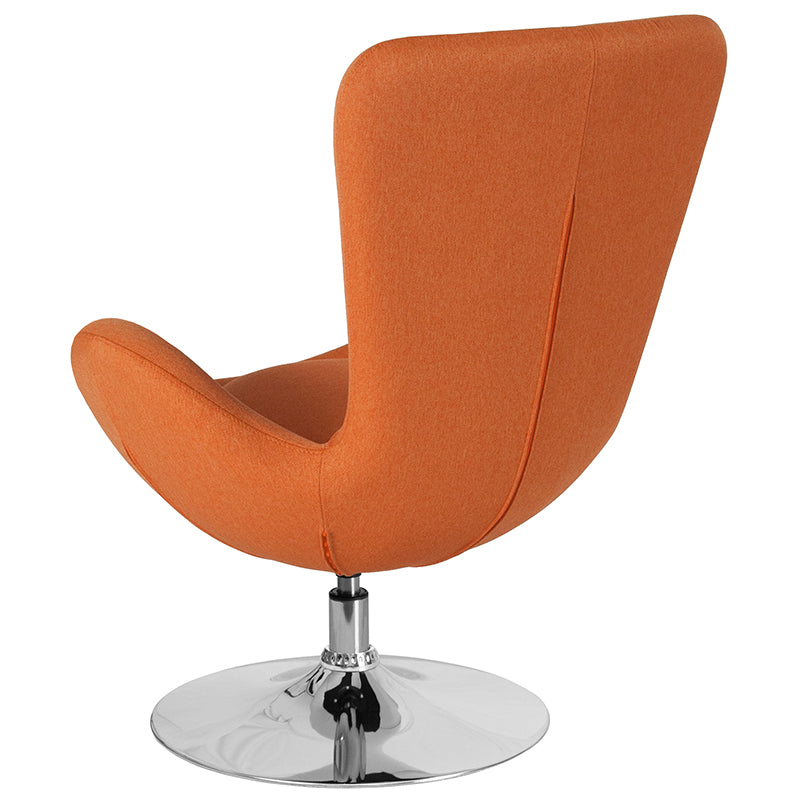 Orange Fabric Egg Series Chair CH-162430-OR-FAB-GG