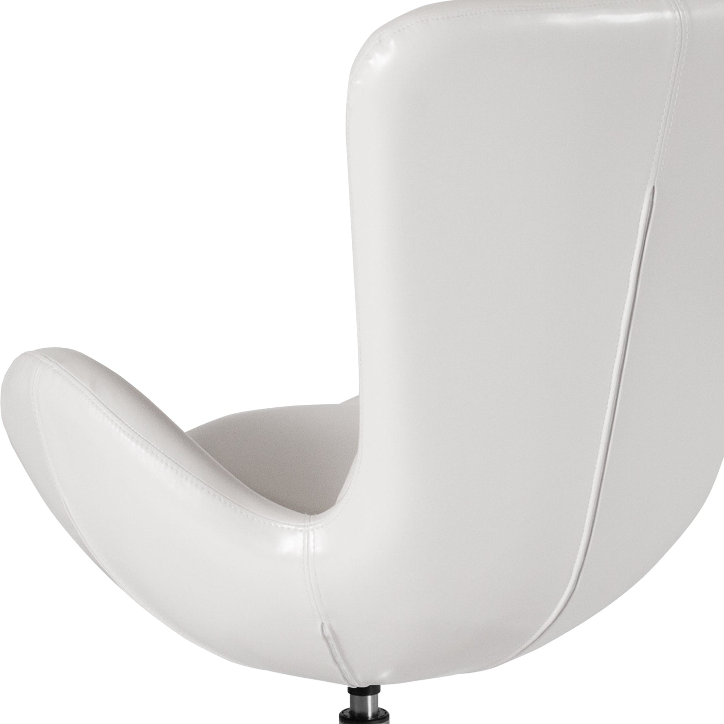 White Leather Egg Series Chair CH-162430-WH-LEA-GG