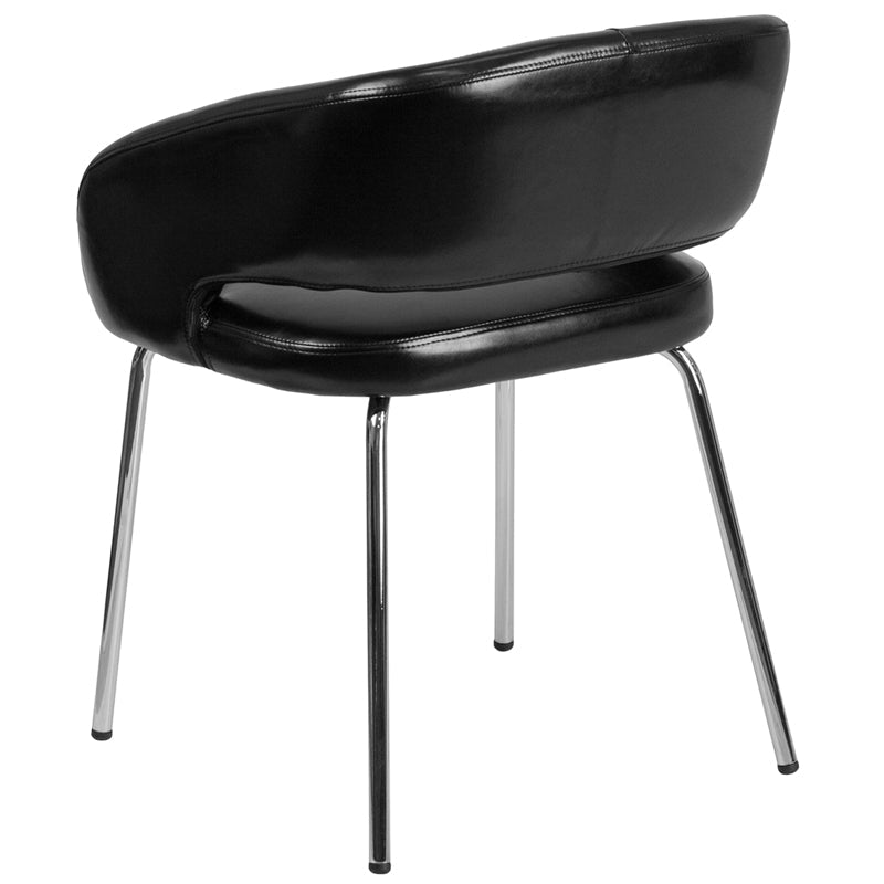 Black Leather Side Chair CH-162731-BK-GG