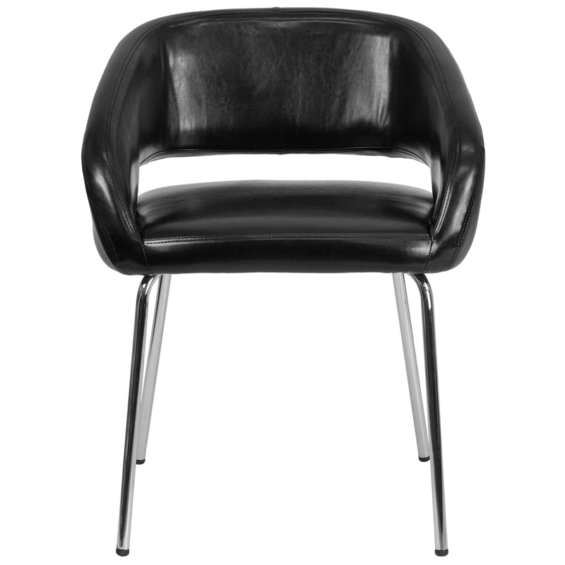 Black Leather Side Chair CH-162731-BK-GG