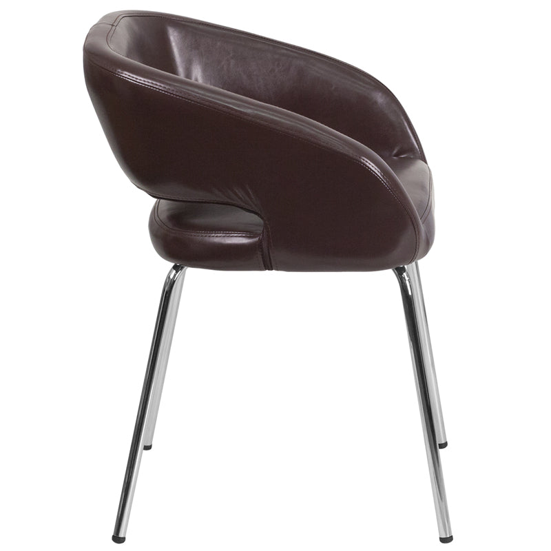 Brown Leather Side Chair CH-162731-BN-GG