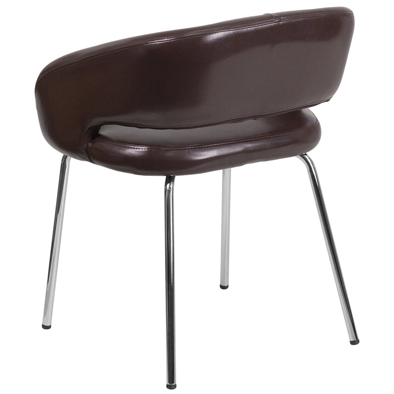 Brown Leather Side Chair CH-162731-BN-GG