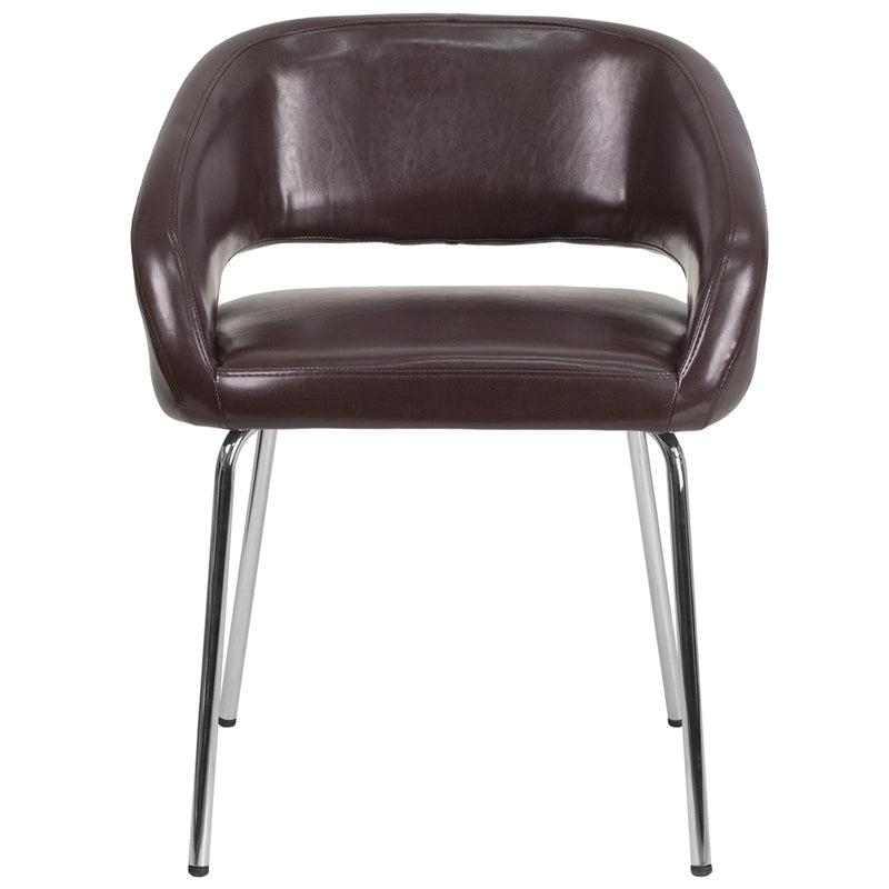 Brown Leather Side Chair CH-162731-BN-GG