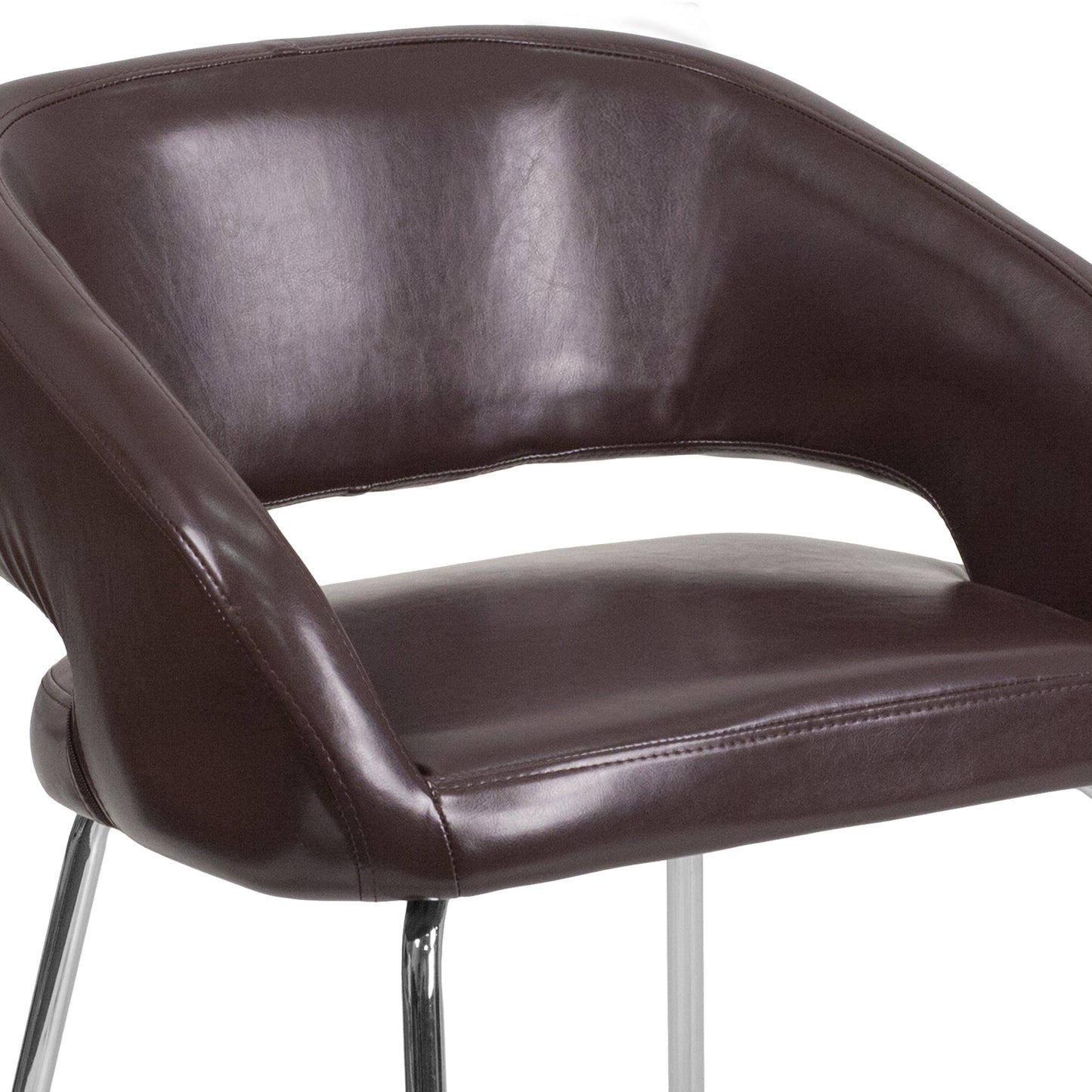 Brown Leather Side Chair CH-162731-BN-GG