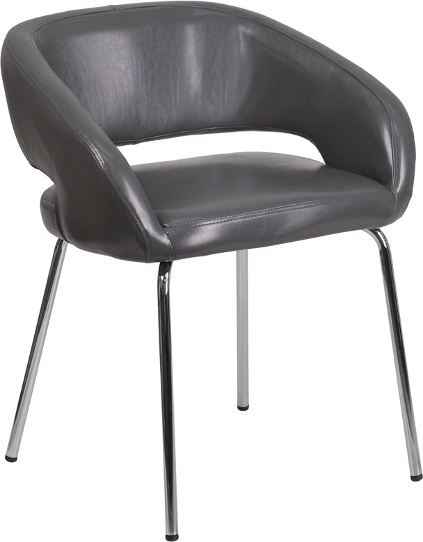 Gray Leather Side Chair CH-162731-GY-GG