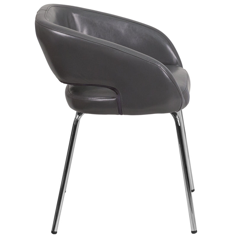 Gray Leather Side Chair CH-162731-GY-GG