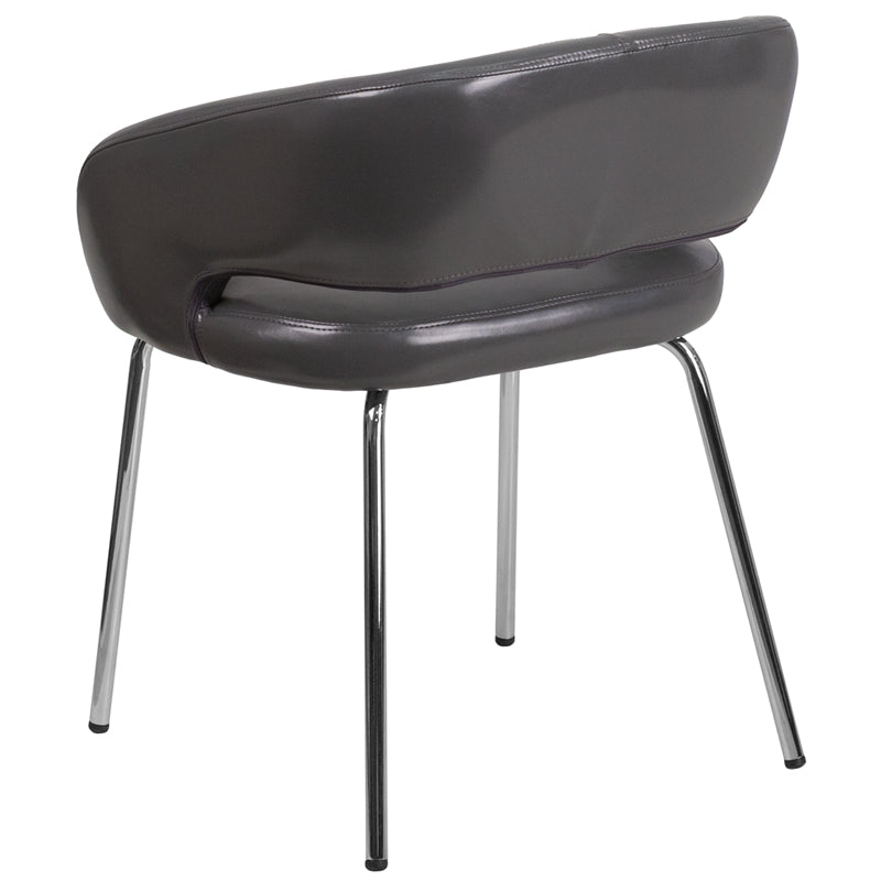 Gray Leather Side Chair CH-162731-GY-GG