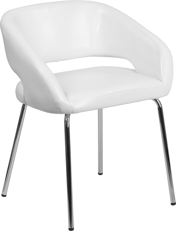 White Leather Side Chair CH-162731-WH-GG