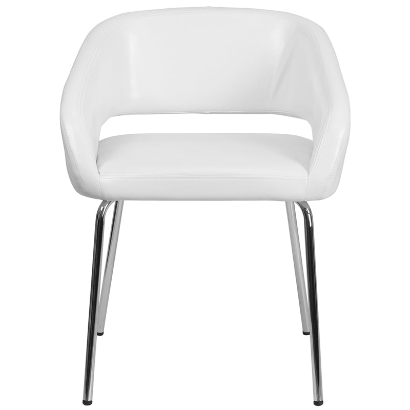 White Leather Side Chair CH-162731-WH-GG