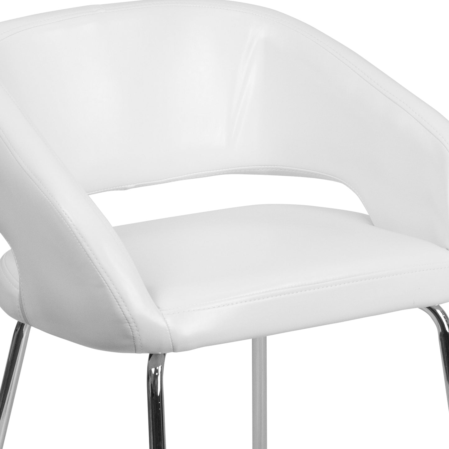 White Leather Side Chair CH-162731-WH-GG