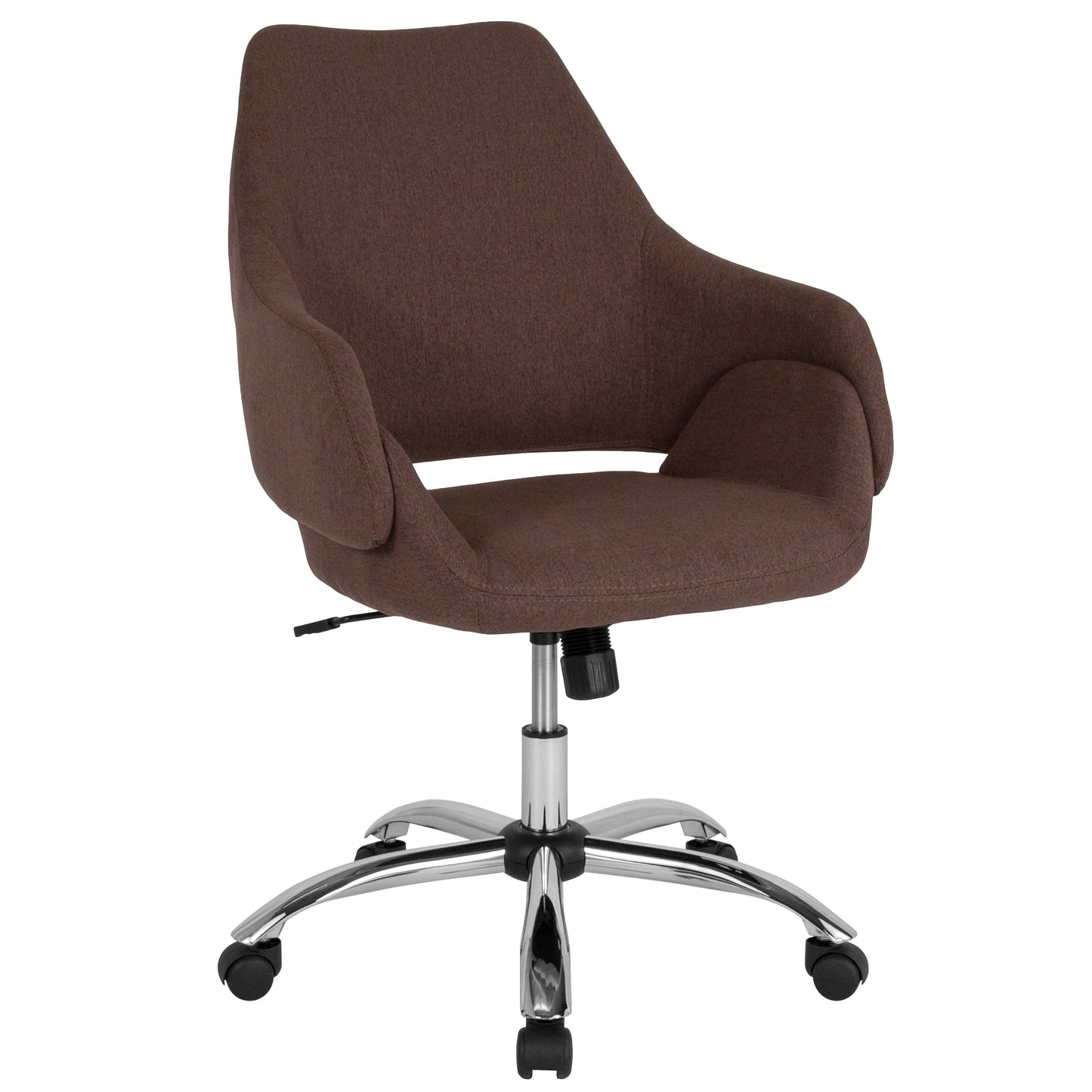 Brown Fabric Mid-Back Chair CH-177280-BR-F-GG