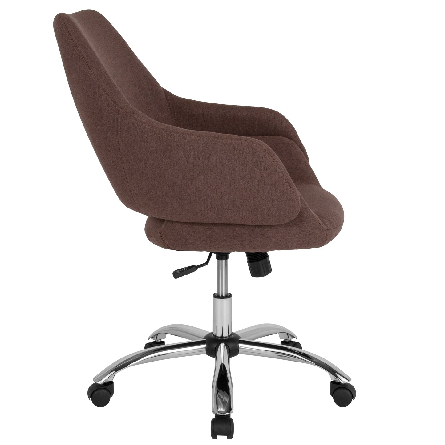 Brown Fabric Mid-Back Chair CH-177280-BR-F-GG