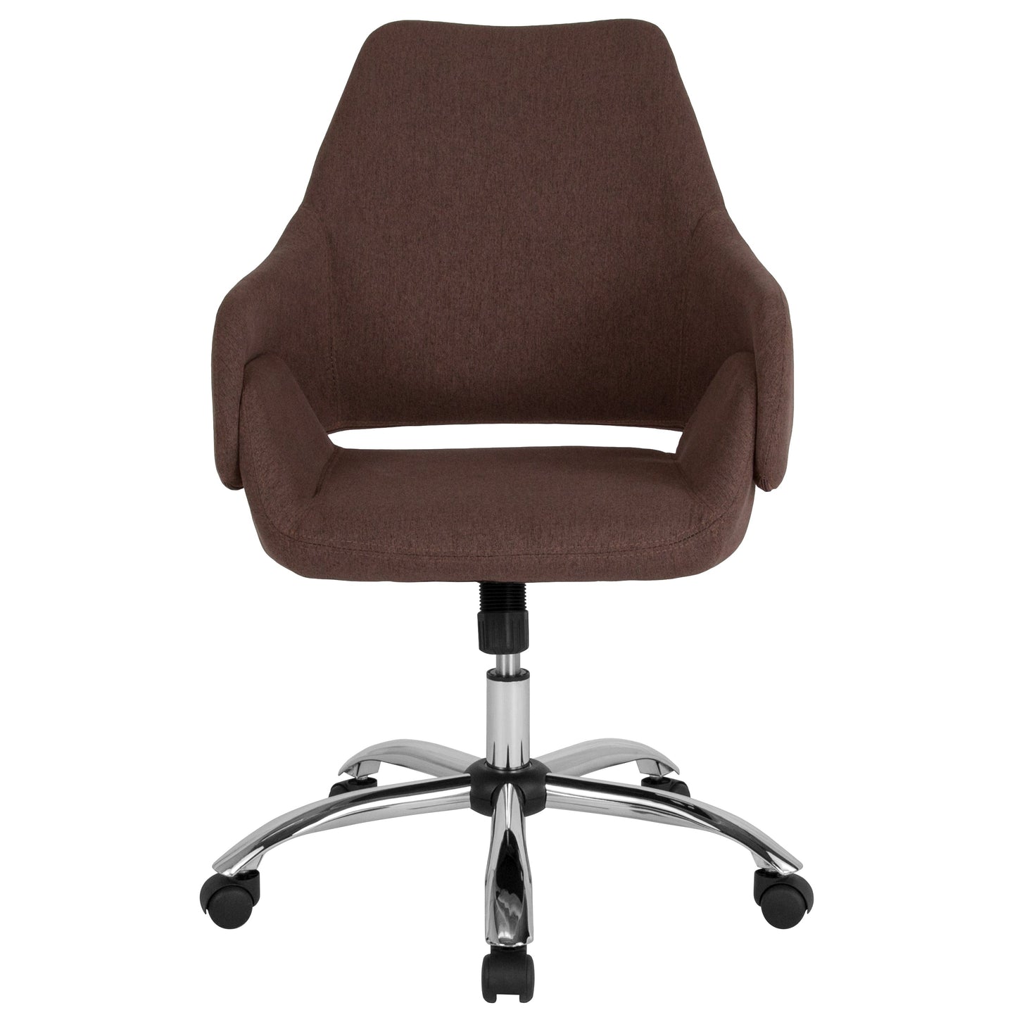 Brown Fabric Mid-Back Chair CH-177280-BR-F-GG