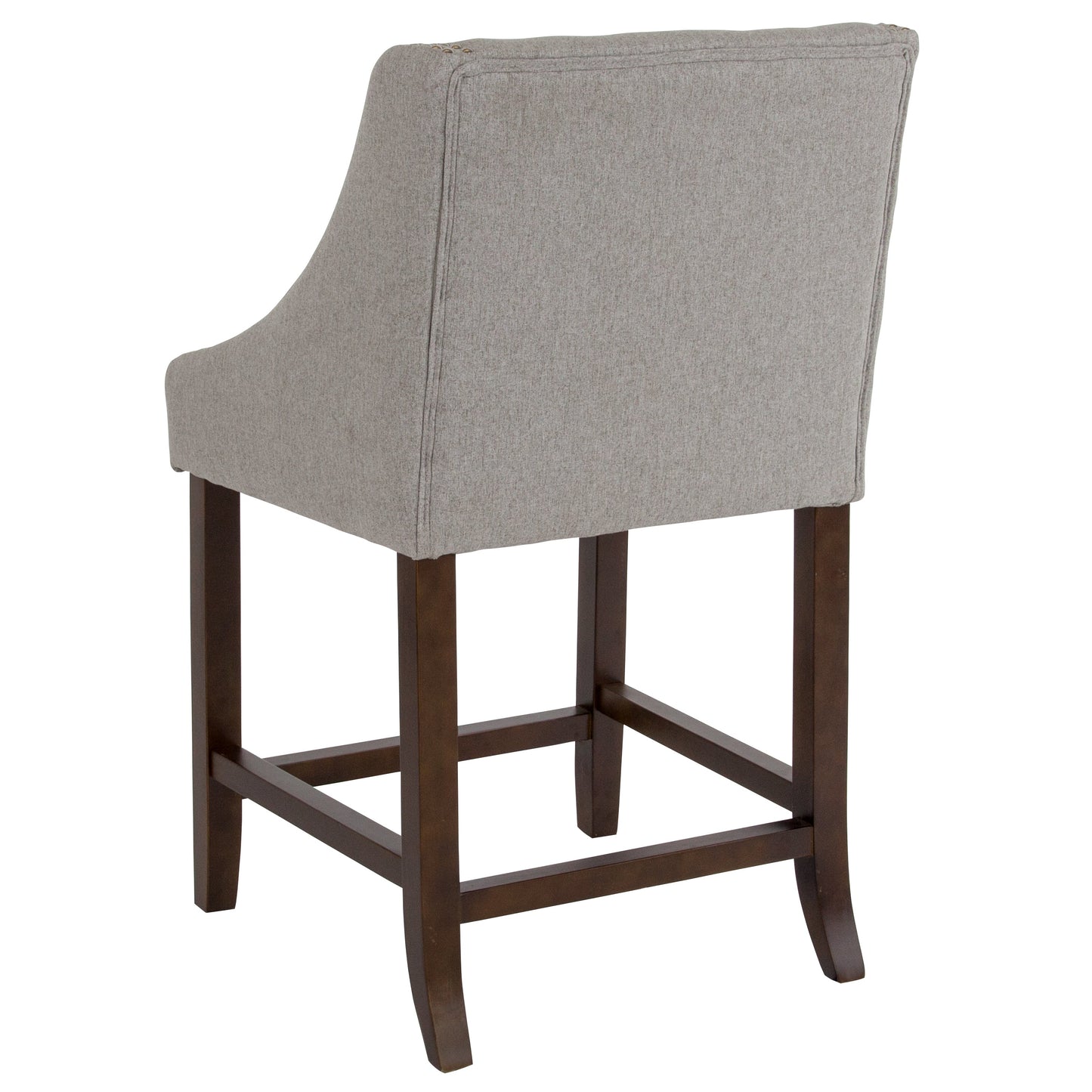 24" Gray Fabric Stool CH-182020-24-LTGY-F-GG