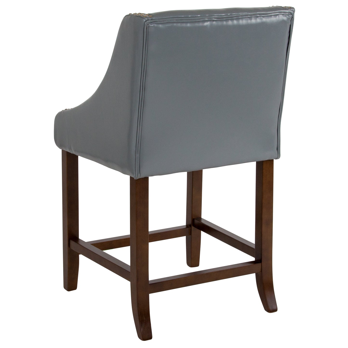 24" Gray LeatherSoft Stool CH-182020-24-LTGY-GG