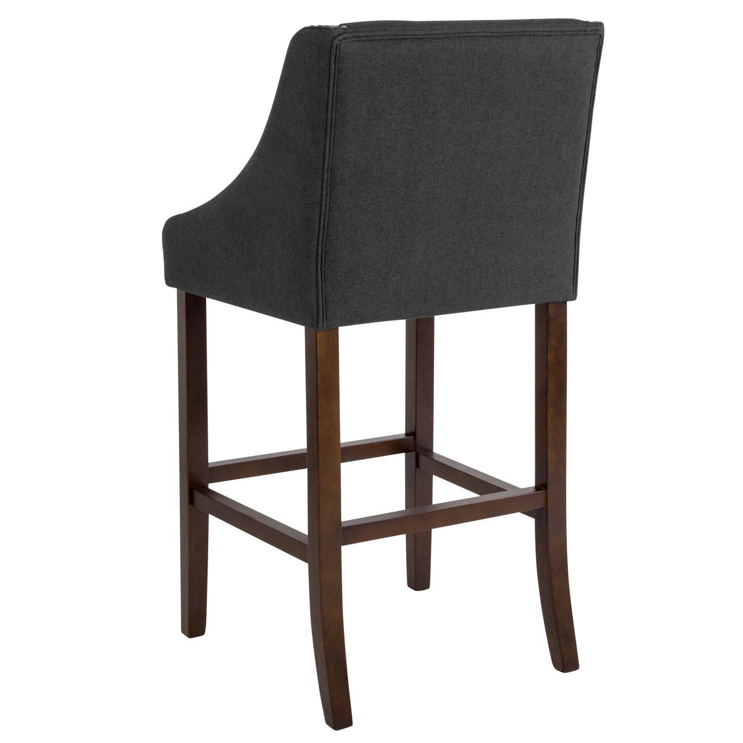 30" Charcoal Fabric/Wood Stool CH-182020-30-BK-F-GG