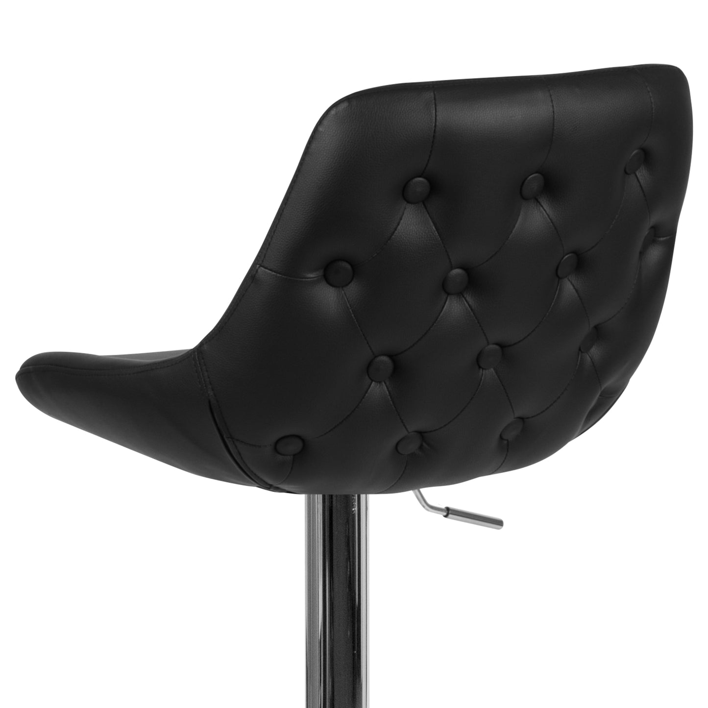 Black Vinyl Swivel Bar Stool CH-182050X000-BK-V-GG