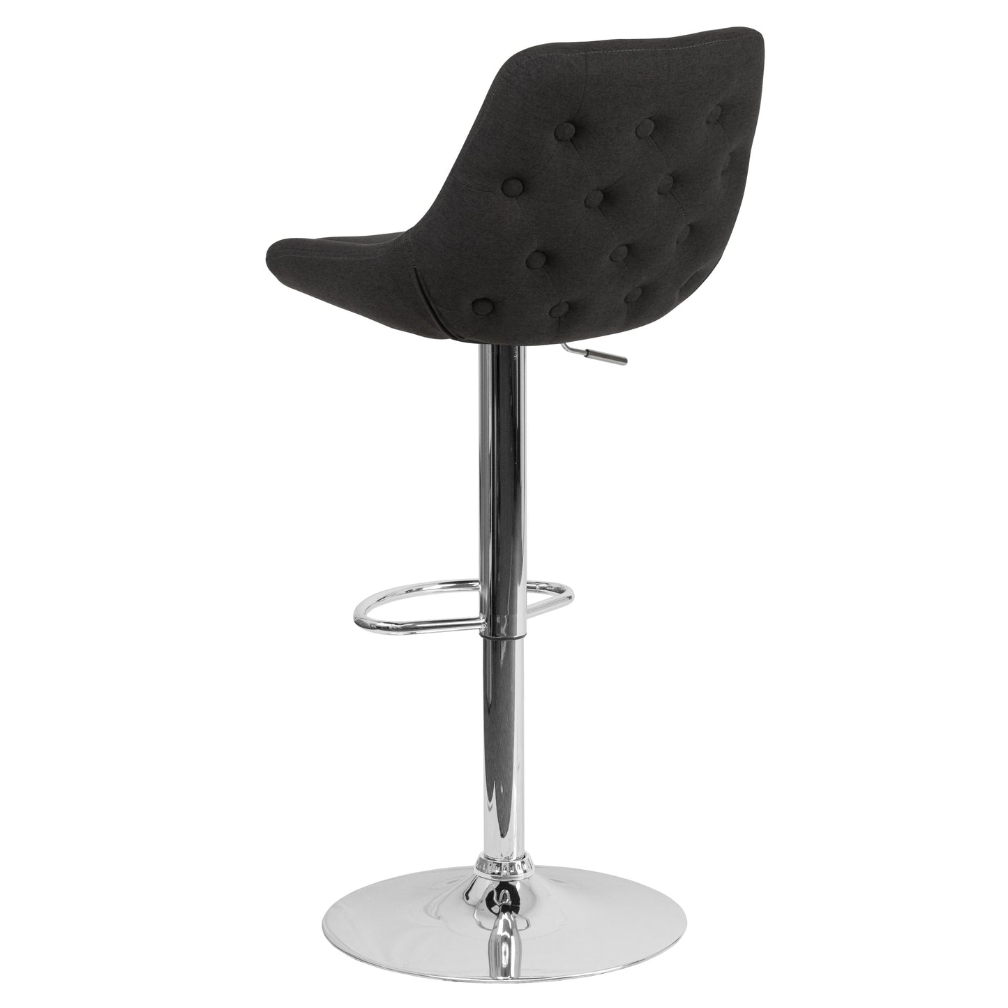 Black Fabric Swivel Bar Stool CH-182050X000-BKFAB-GG