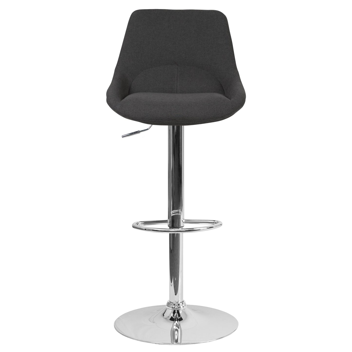 Black Fabric Swivel Bar Stool CH-182050X000-BKFAB-GG