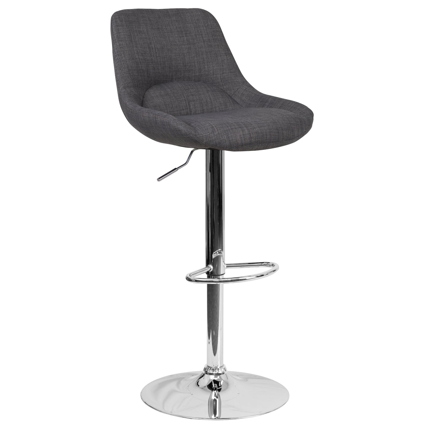 Dark Gray Fabric Bar Stool CH-182050X000-DKGYFAB-GG