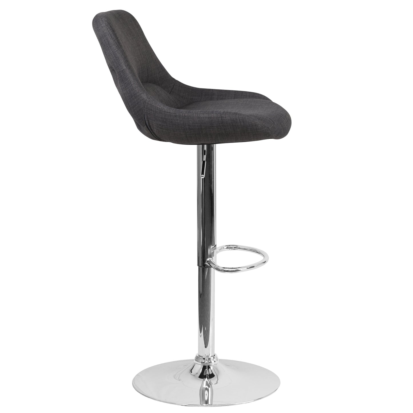 Dark Gray Fabric Bar Stool CH-182050X000-DKGYFAB-GG