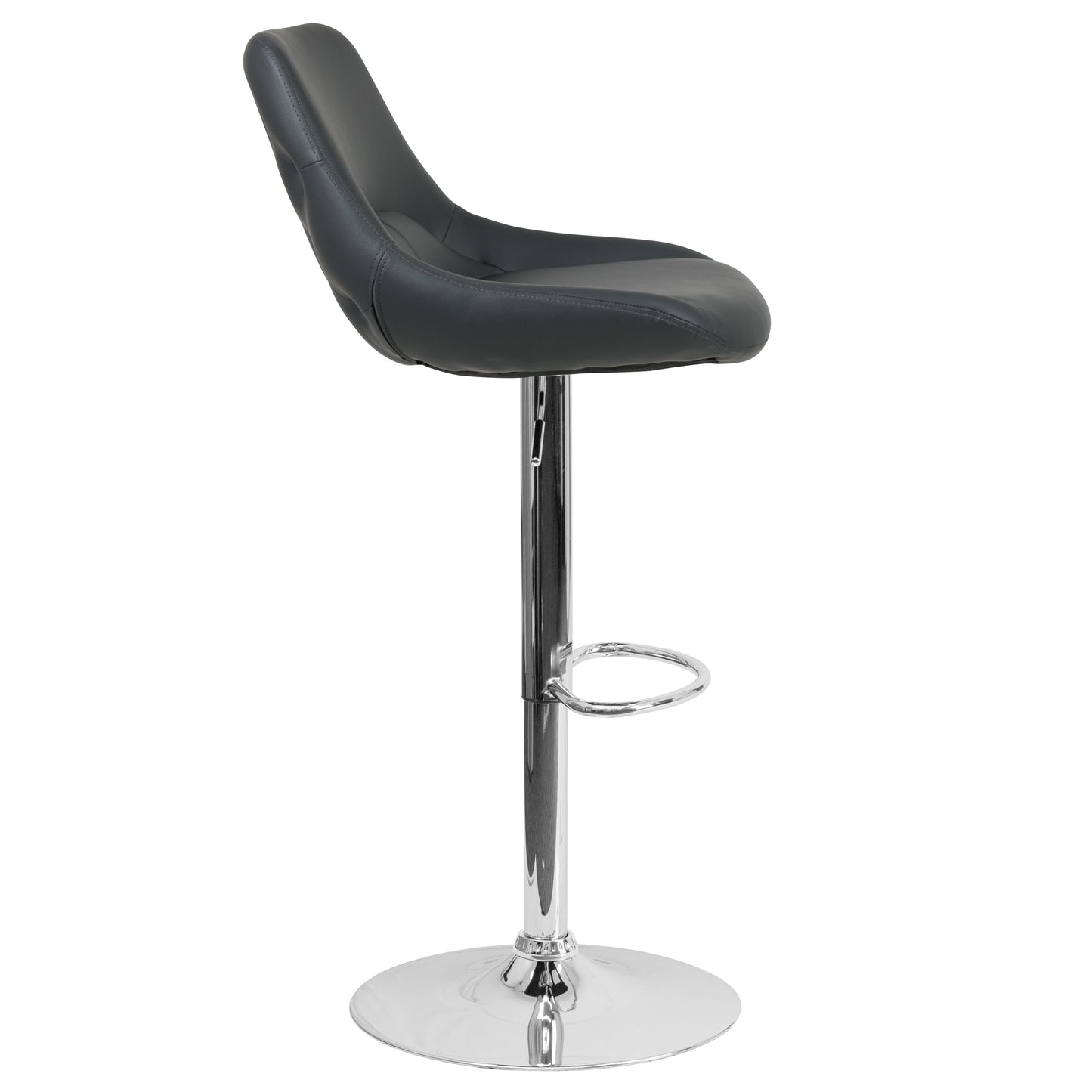 Gray Vinyl Swivel Bar Stool CH-182050X000-GY-V-GG