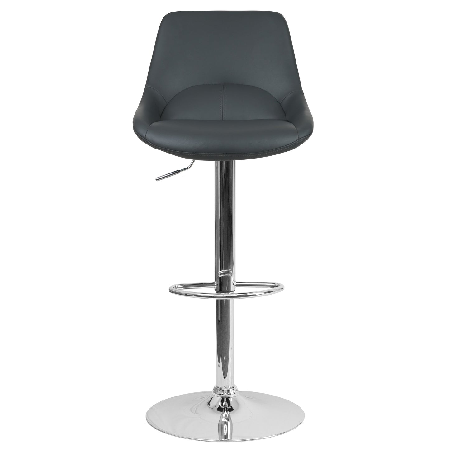 Gray Vinyl Swivel Bar Stool CH-182050X000-GY-V-GG