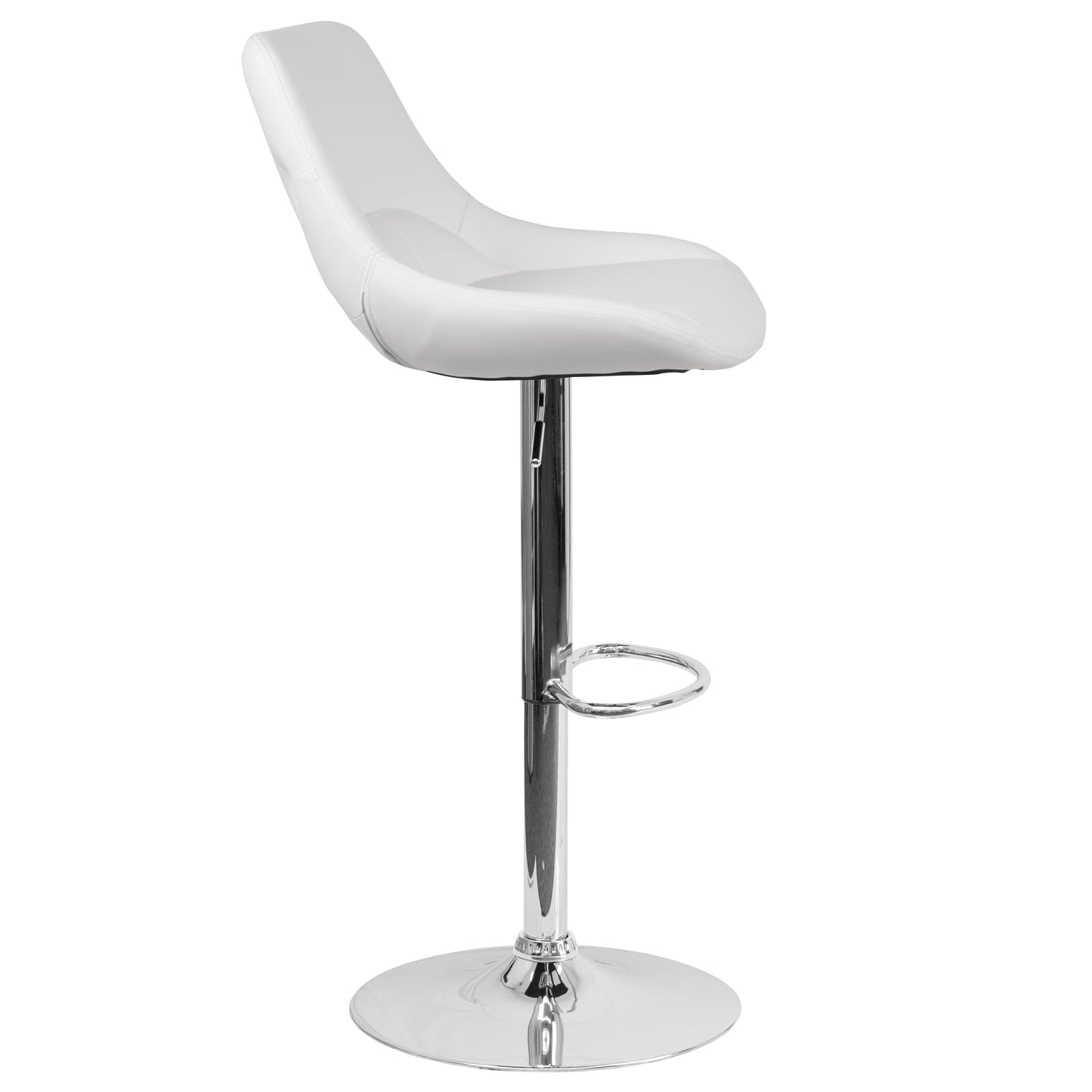 White Vinyl Swivel Bar Stool CH-182050X000-WH-V-GG