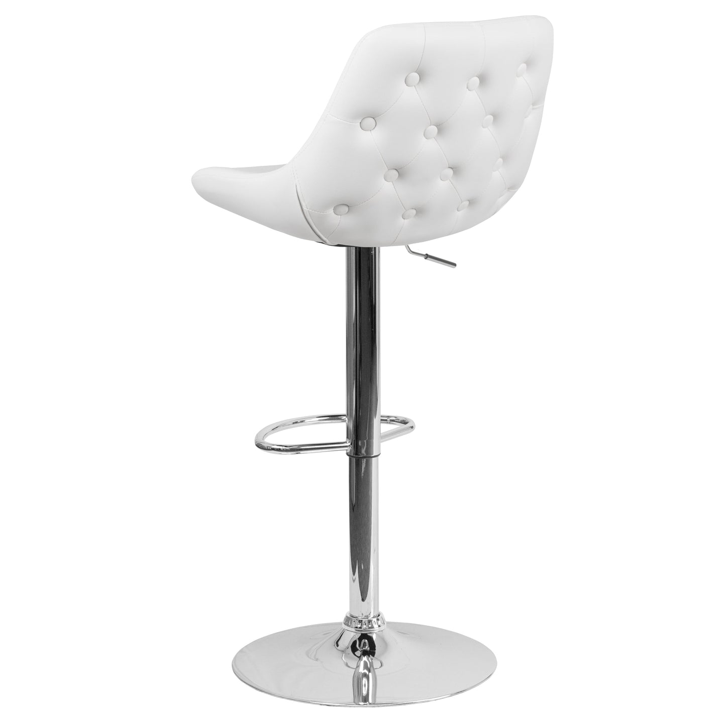 White Vinyl Swivel Bar Stool CH-182050X000-WH-V-GG