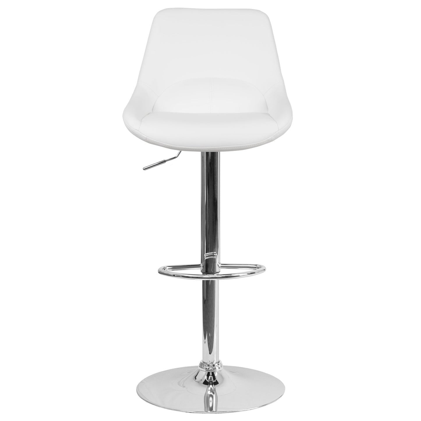 White Vinyl Swivel Bar Stool CH-182050X000-WH-V-GG