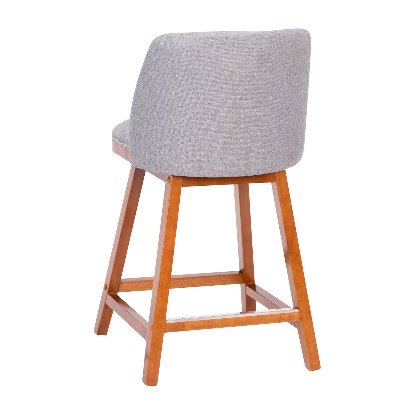 2PK 24" Gray Linen Stools CH-192162X000-24-GY-GG