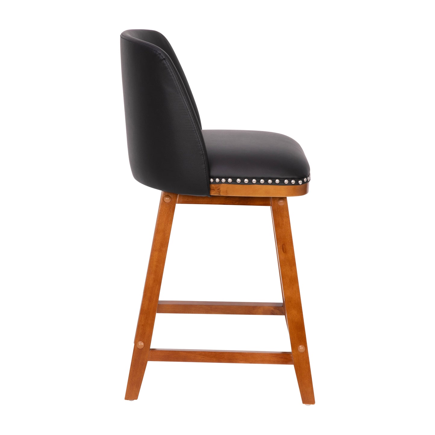 2PK 24" Black Leather Stools CH-192162X000PU-24-BK-GG