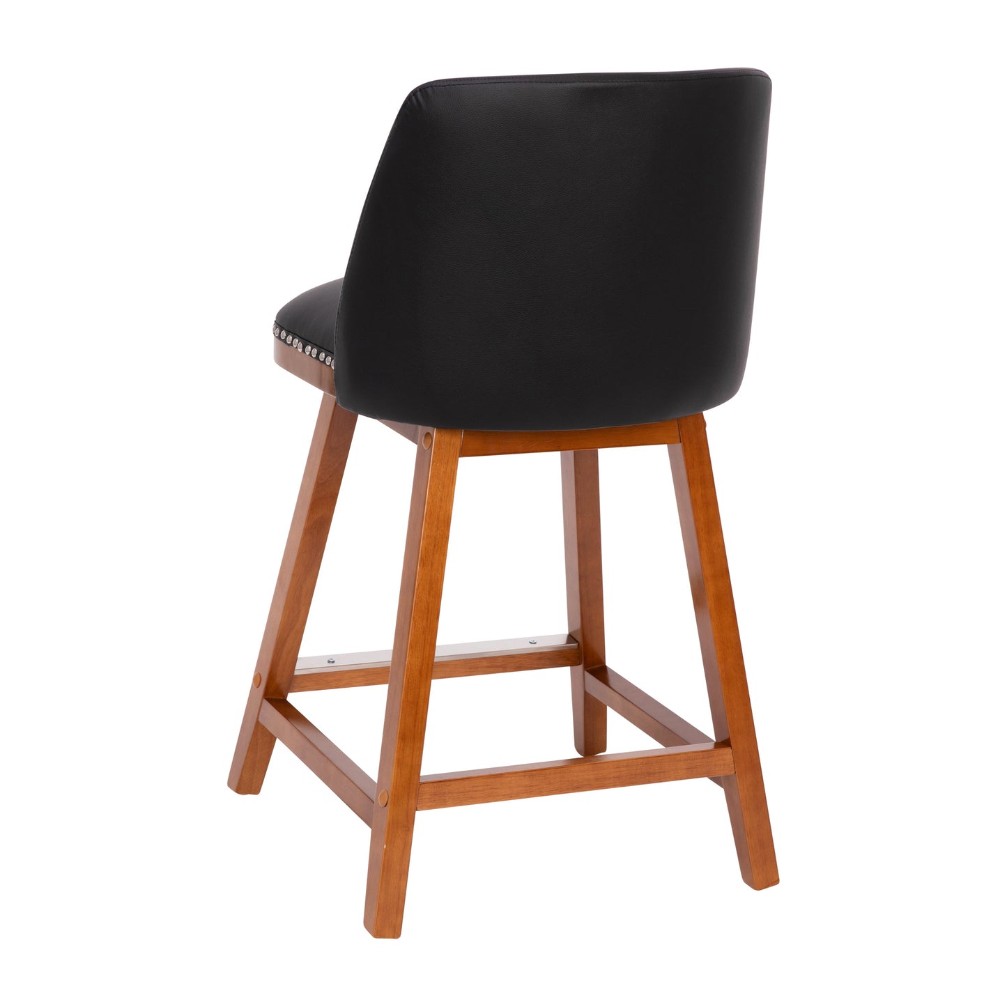 2PK 24" Black Leather Stools CH-192162X000PU-24-BK-GG