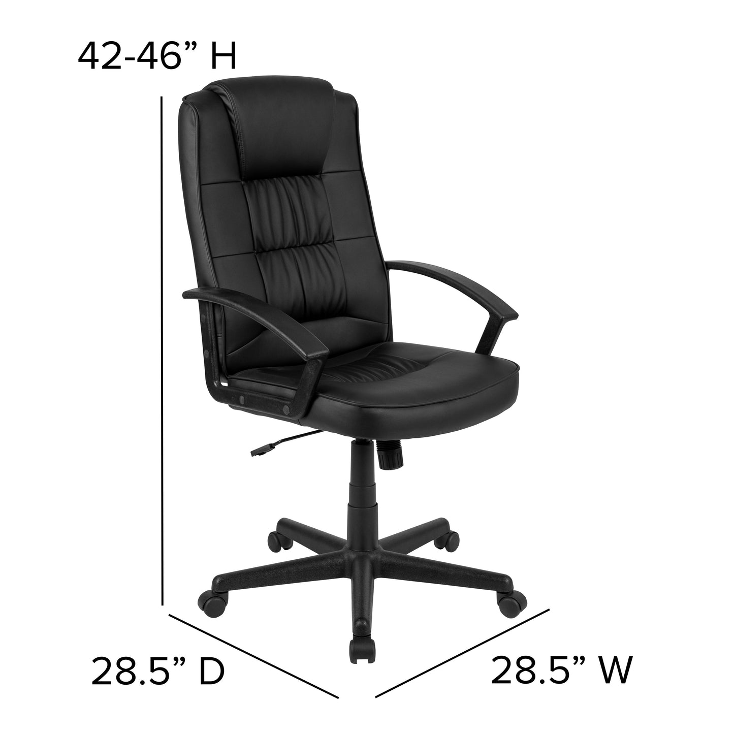 Black LeatherSoft Task Chair CH-197051X000-BK-GG