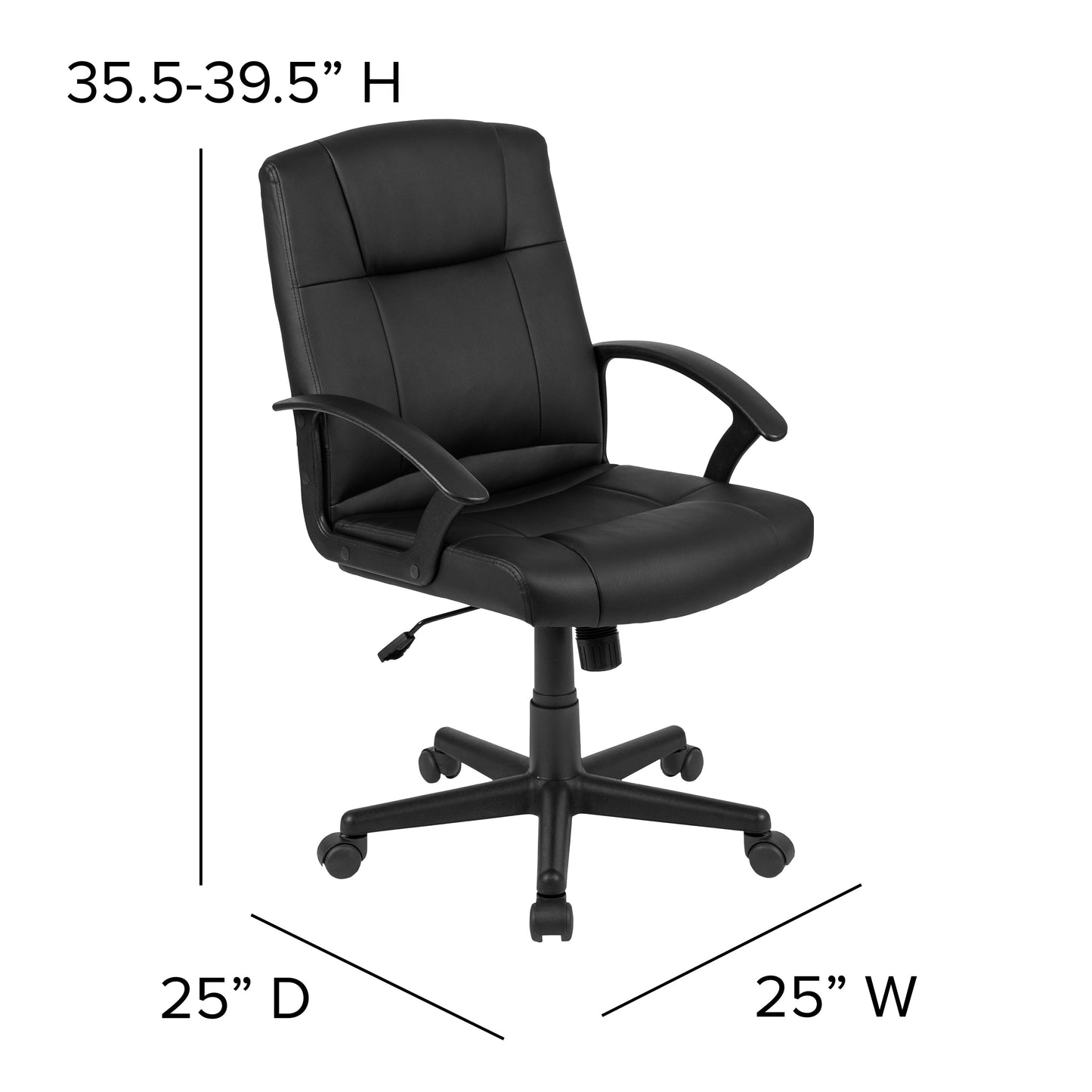 Black LeatherSoft Task Chair CH-197220X000-BK-GG