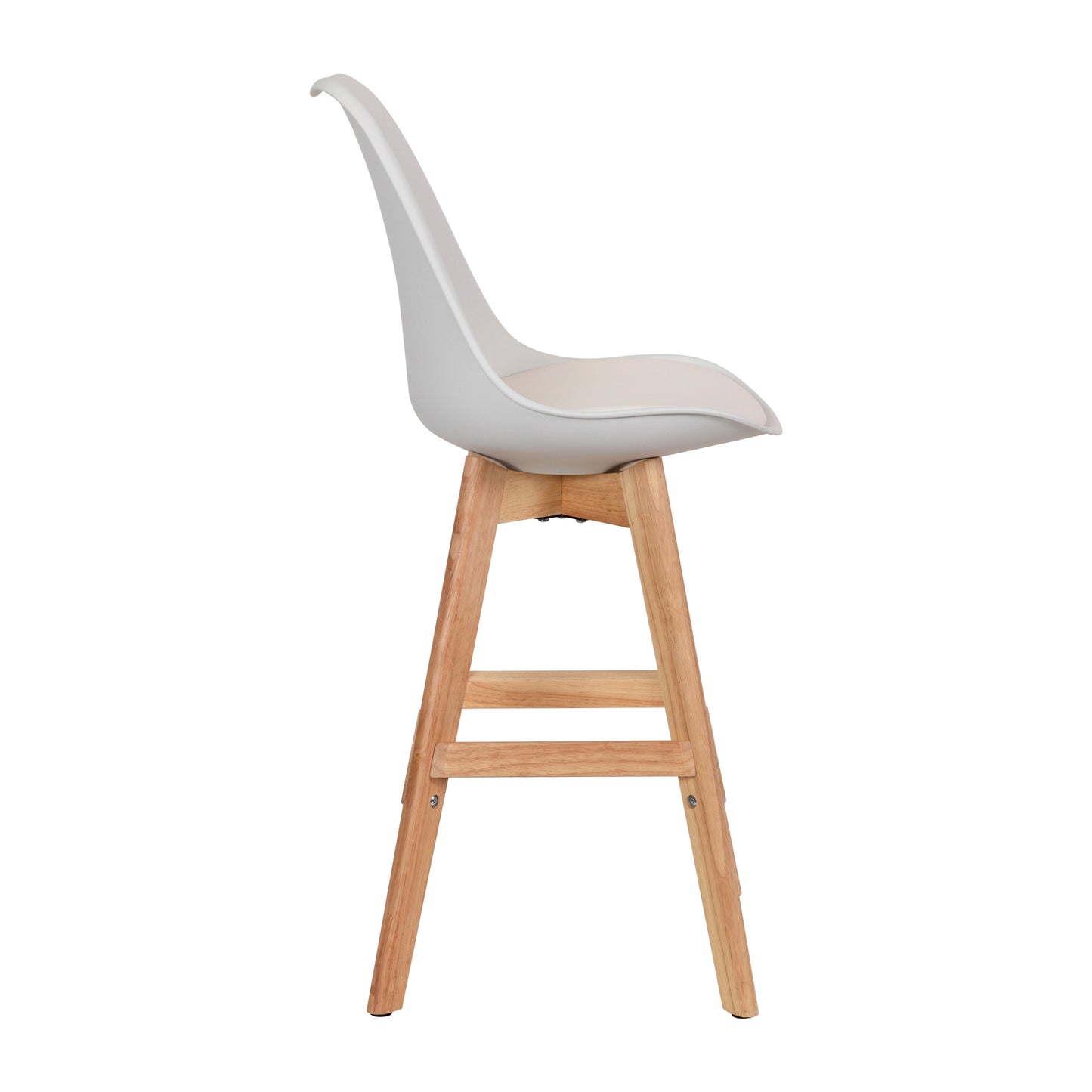 2PK 27" White Leather Stools CH-210925-7-WH-GG