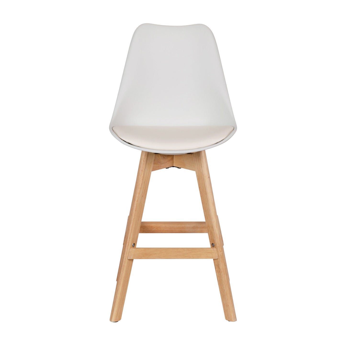 2PK 27" White Leather Stools CH-210925-7-WH-GG