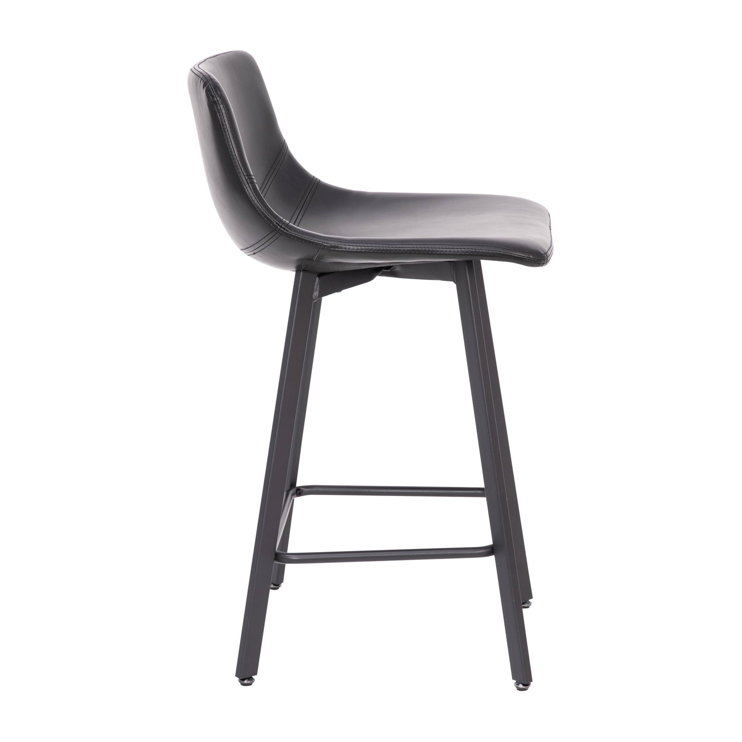 2PK 24" Black Leather Stools CH-212069-24-BK-GG