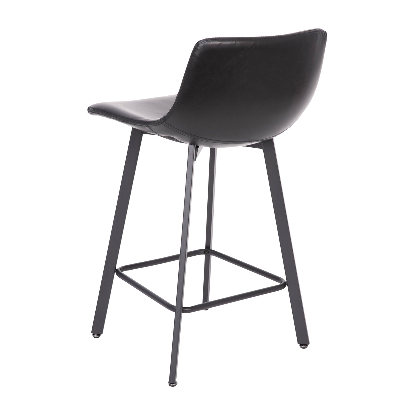 2PK 24" Black Leather Stools CH-212069-24-BK-GG