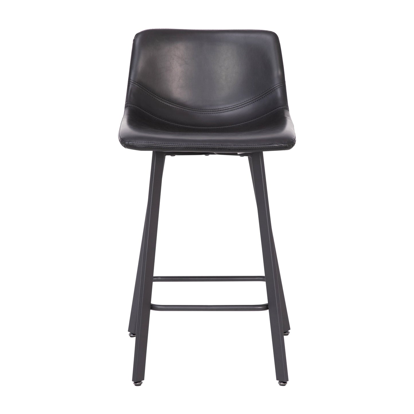 2PK 24" Black Leather Stools CH-212069-24-BK-GG