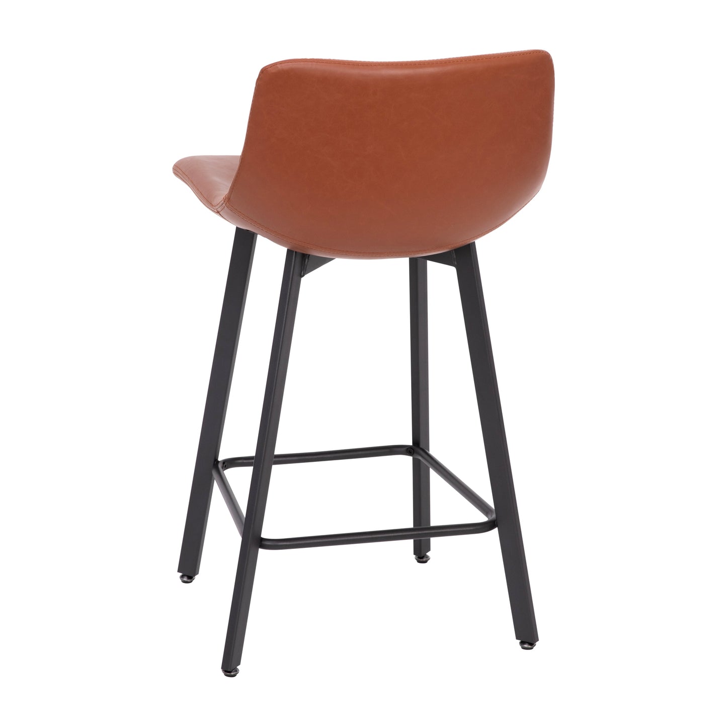 2PK 24" Cognac Leather Stools CH-212069-24-BR-GG