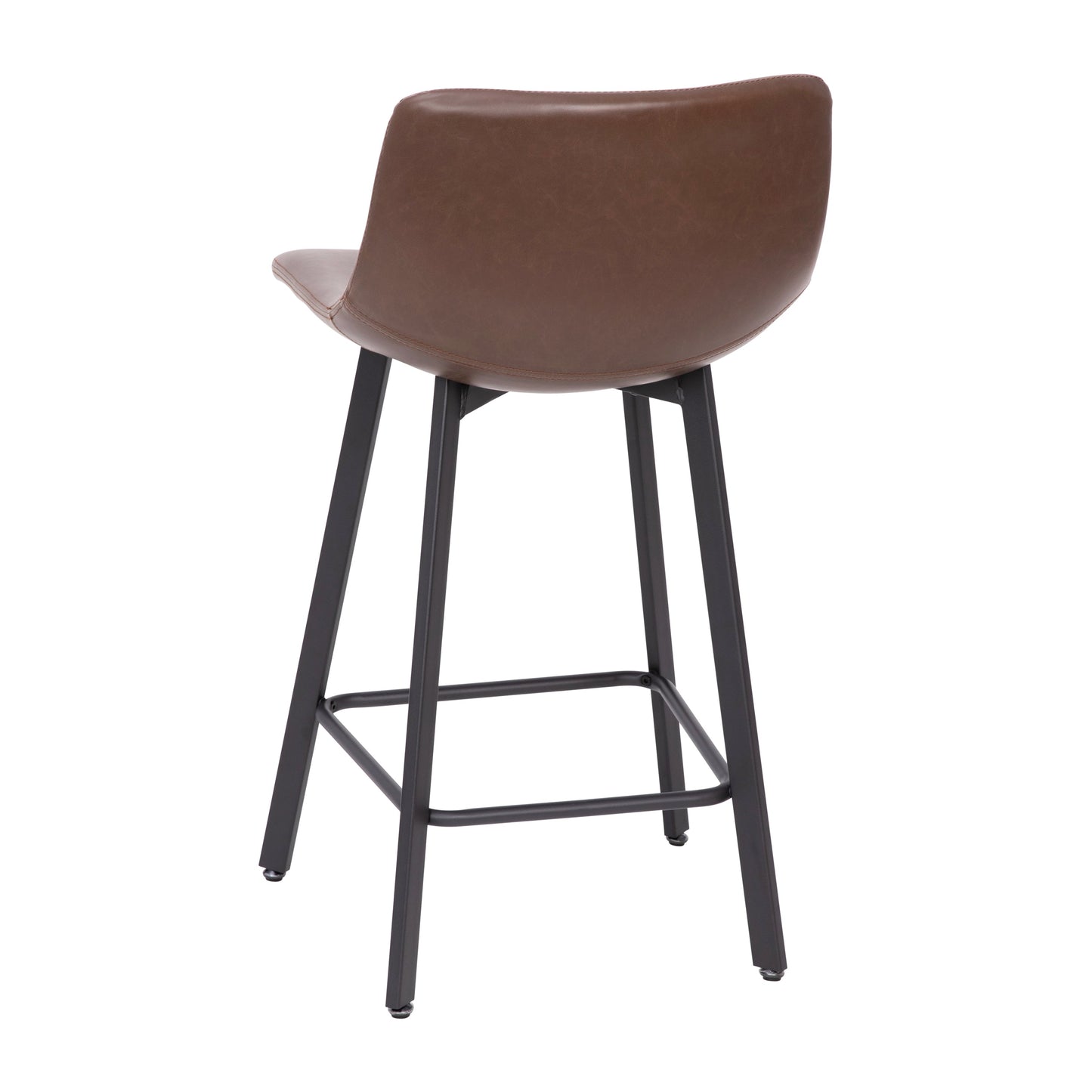 2PK 24" Brown Leather Stools CH-212069-24-DKBR-GG