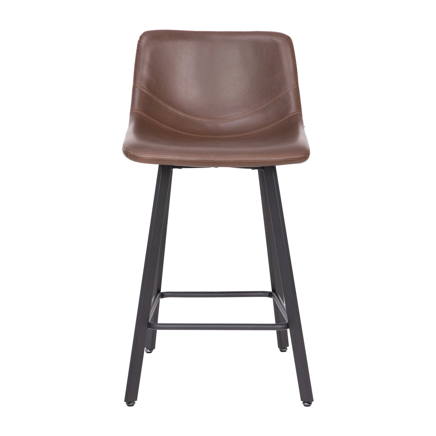 2PK 24" Brown Leather Stools CH-212069-24-DKBR-GG