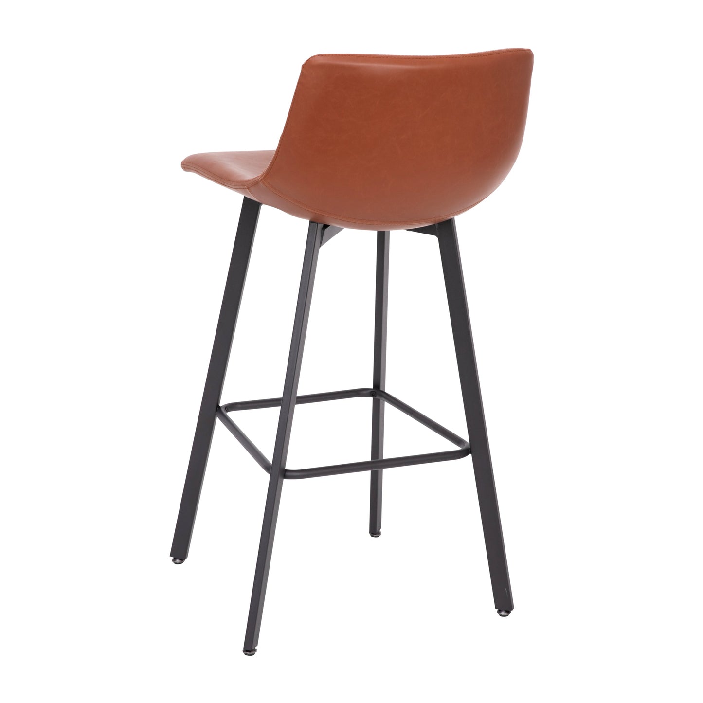 2PK 30" Cognac Leather Stools CH-212069-30-BR-GG