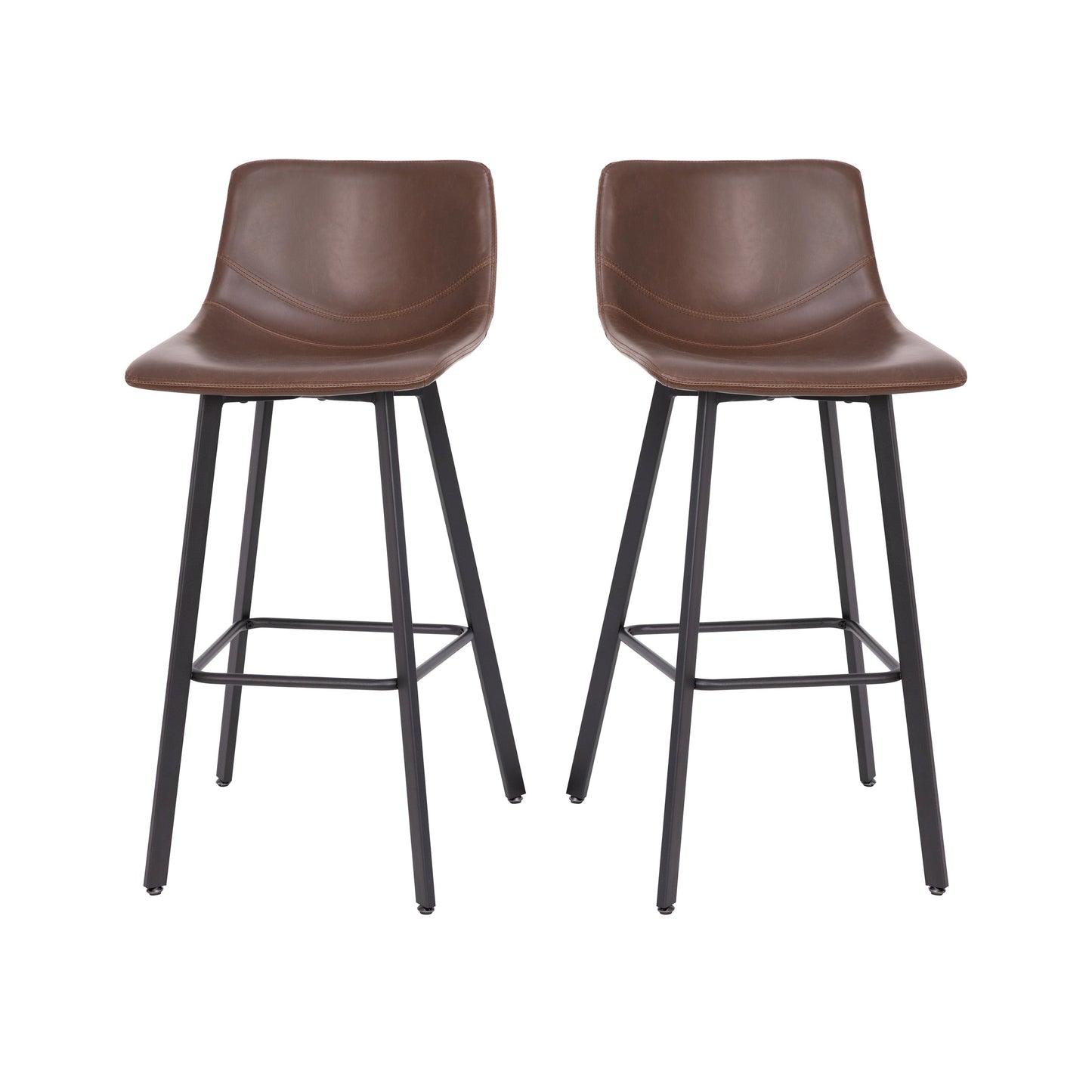 2PK 30" Brown Leather Stools CH-212069-30-DKBR-GG