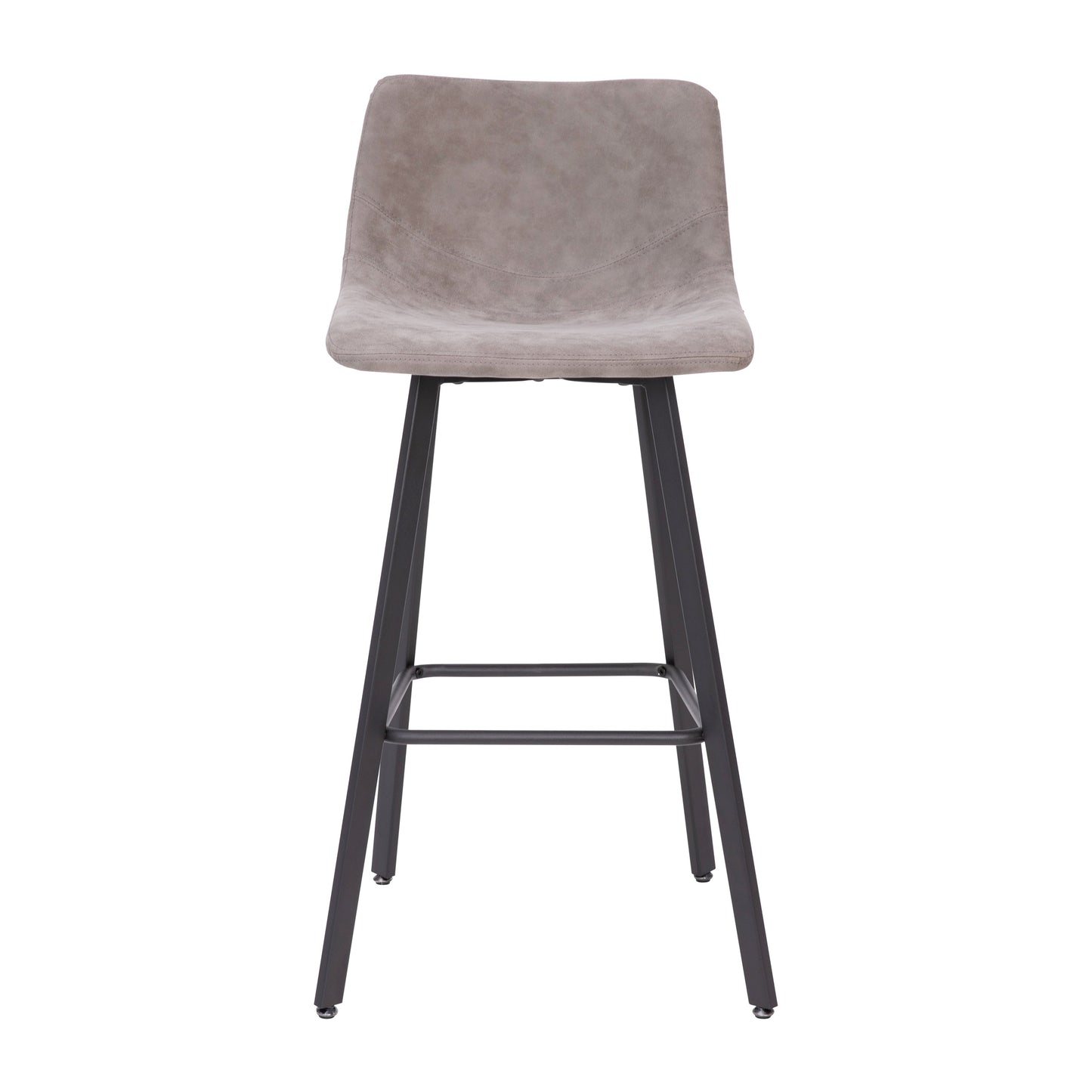 2PK 30" Gray Leather Stools CH-212069-30-GY-GG