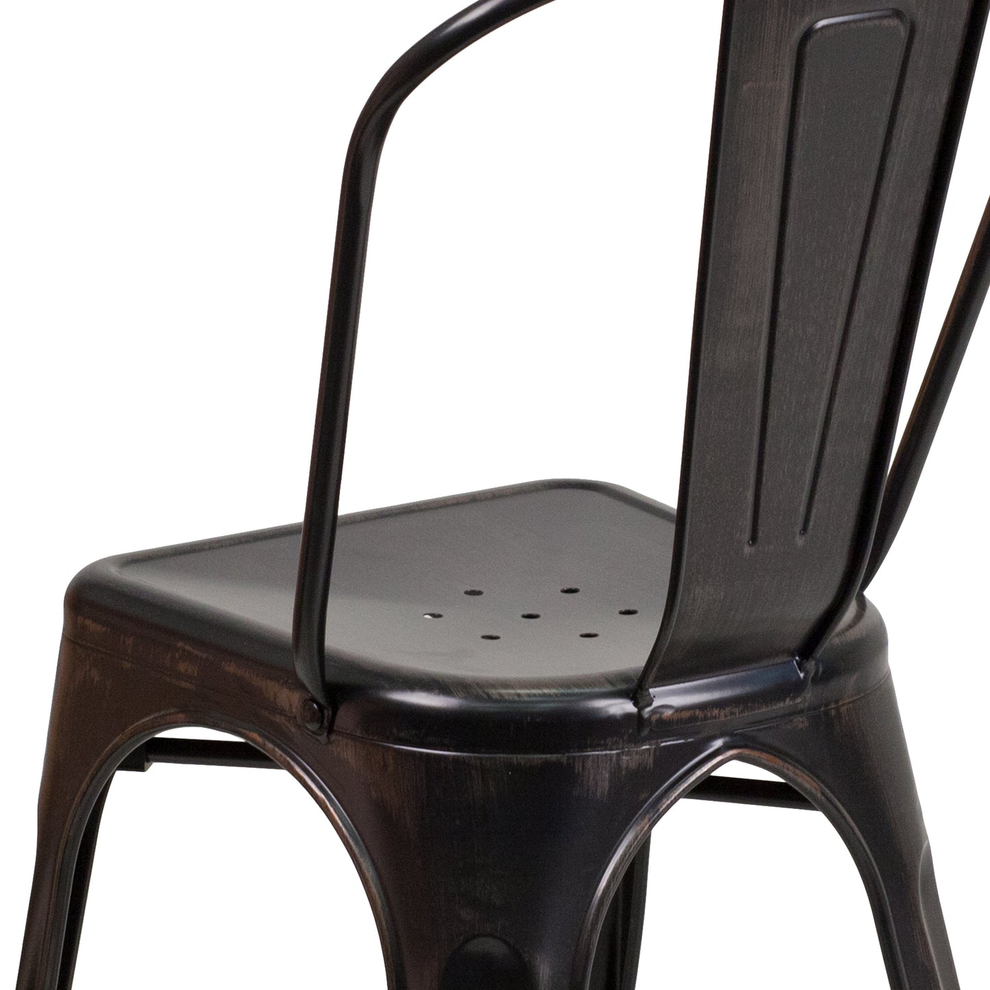 Aged Black Metal Outdoor Chair CH-31230-BQ-GG