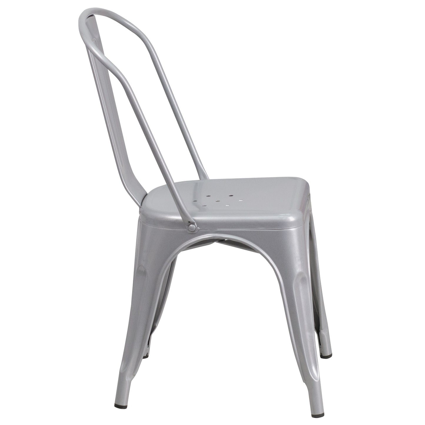 Stackable Metal Dining Chair for Indoor or Outdoor Use