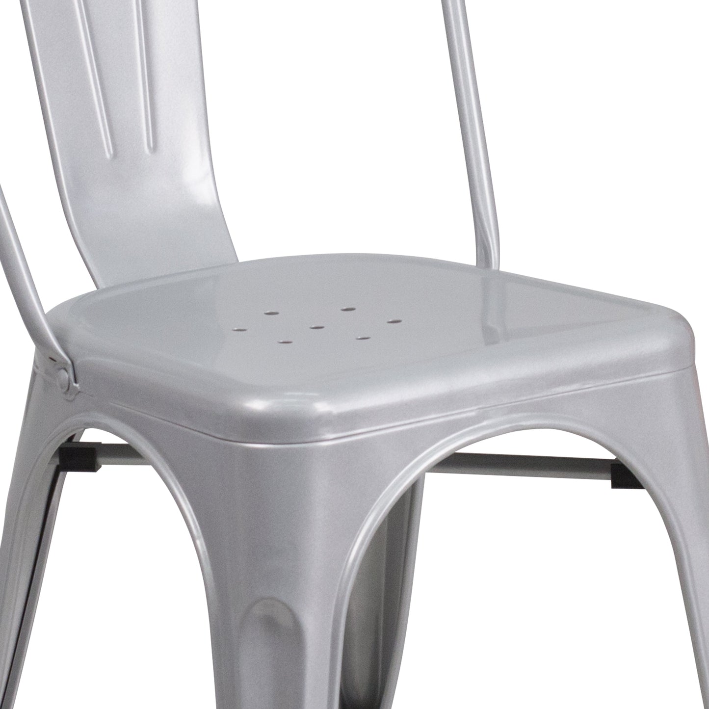 Stackable Metal Dining Chair for Indoor or Outdoor Use